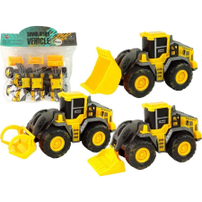 leantoys Építőipari Járművek Készlete 3 Sárga Modell 15416 (15416) autópálya és játékautó