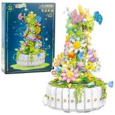leantoys Építőkockák Virágkompozíció Pillangós LED Fényekkel 1399 db. – 26705 (26705) építkezés