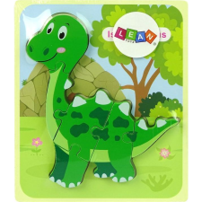 leantoys Fa Puzzle Dinoszaurusz Isanosaurus Zöld 10345 (10345) puzzle, kirakós