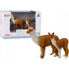 leantoys Felnőtt Láma Figura 8 cm, Fiatal Lámával 6 cm, Állatok a Világból18977 ( ) játékfigura