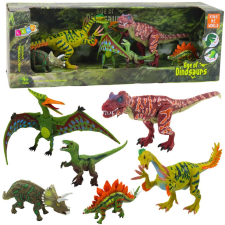leantoys Figura Készlet Dinoszauruszok Mozgó Lábak Ormányok 6db (24391) játékfigura