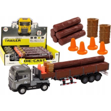 leantoys Fűrészáru Teherautó Pótkocsi 1_24 Rönk Hangfények ( ) autópálya és játékautó