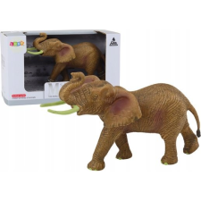 leantoys Gyűjthető Figura Afrikai Elefánt Emelt Törzsű Szafarival 18993 ( ) játékfigura