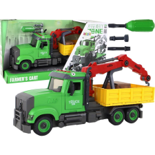 leantoys Jármű Billenő Teherautó Daru A Barkácsoltatáshoz (15916) autópálya és játékautó