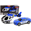 leantoys Jármű Készlet Helikopter Auto Police Sound Blue (12963)