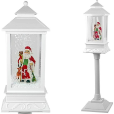leantoys Karácsonyi Dekoráció Lantern Lámpa Mikulás Fehér Karácsonyi Dalokkel (12642) party kellék