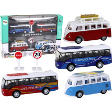 leantoys Lakóautóbuszok Dörzshajtással 1:87 4 db 16324 (16324) autópálya és játékautó