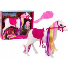 leantoys Ló Figura - Ápolóval, Nyereggel, Istállóval, Fehér ( ) játékfigura