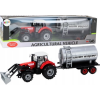 leantoys Mezőgazdasági Traktor Kotrógép Tartálykocsi Piros Meghajtóval ( )