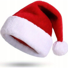 leantoys Mikulás Sapka Karácsonyi Pomponnal Piros 35x28x28 cm 14410 (14410) jelmez