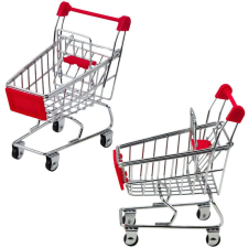 leantoys Mini Fém Bevásárlókocsi Szerepjáték Baba Dekoráció- 14302 (14302) babakocsi