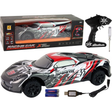 leantoys R/C 1:8 Sportautó - Szürke/Fehér (14143) autópálya és játékautó