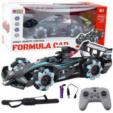 leantoys Sport Autóversenyző Távirányítású RC Füst Effekt 2.4G Fekete (22679) autópálya és játékautó