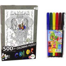 leantoys Színező 500 Elefánt 14154 (14154) puzzle, kirakós