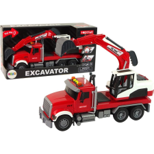 leantoys Teherautó Kotró Traktor Kotrógép Hangfényekkel (15486) autópálya és játékautó