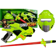 leantoys Űrfegyver Lézerpisztoly - Könnyű, Karddal, Maszkkal, Zöld (4310) katonásdi