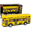 leantoys Városi Busz - Dörzshajtással, 1:18, Sárga (15478)