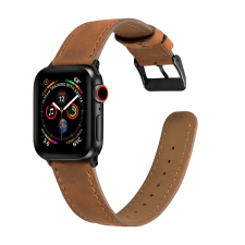 Leather Strap Apple Watch 42/ 44/ 45/ 49 mm bőr szíj barna okosóra kellék