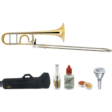 Lechgold Qp-17Gl Arany Sárgaréz tenor Harsona Deluxe Szett fúvós hangszer