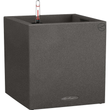Lechuza Canto Stone 40 low kockakaspó grafitfekete 40 cm x 40 cm kerti dekoráció