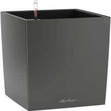 Lechuza Cube Premium virágtartó 30 cm x 30 cm antracit-metál kerti dekoráció