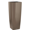 Lechuza Cubico Alto Premium oszlopkaspó 40 cm x 40 cm szürkésbarna magasfényű