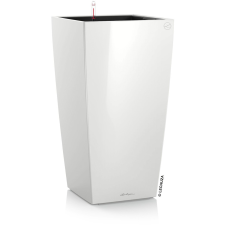 Lechuza Cubico Premium oszlopkaspó 40 fehér magasfényű 40 cm x 40 cm kerti dekoráció