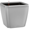 Lechuza Quadro Premium LS kaspó 28 cm x 28 cm x 26 cm ezüst-metál