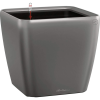 Lechuza Quadro Premium LS kaspó 35 cm x 35 cm x 33 cm antracit-metál