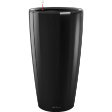 Lechuza Rondo Premium oszlopkaspó 33 cm átmérő x 56 cm fekete magasfényű kerti dekoráció