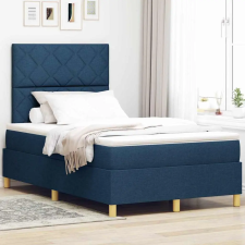  LED Box Spring Ágy matracmal Kék 120 x 200 cm szövet ágy és ágykellék