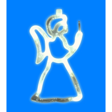  LED-es ablakdísz, angyal, 19cm, 4,5V világítási kellék