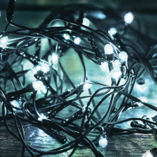  LED-es fényfüzér, 500 LED, hidegfehér, állófényű, kültéri kültéri izzósor