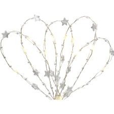  LED-es fényfüzér gyémántokkal 20 melegfehér LED átlátszó kábellel 2,2 m karácsonyfa izzósor