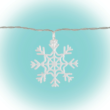  LED-es hókristály fényfüzér, fém karácsonyfa izzósor