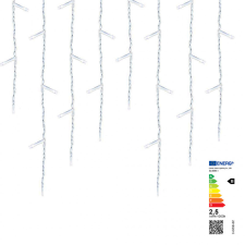 LED-es jégcsap fényfüggöny 2 méretben, hidegfehér-230 LED-del karácsonyfa izzósor