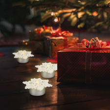  LED-es jégkristály dekoráció - elemes - 4 db / csomag karácsonyi dekoráció