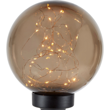  LED-es napelemes gömb földbe szúrható tüskével 20 cm átmérő kültéri világítás