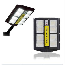 LED-es, napelemes, távirányítós utcai világítás, fény-, és mozgásérzékelős udvari lámpa, 800W kültéri világítás