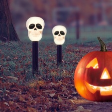  Led-es szolár lámpa - halloween - koponya kültéri világítás