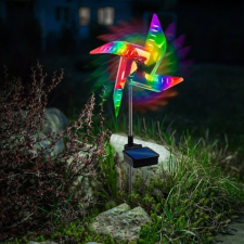  LED-es szolár szélforgó - színes LED kültéri világítás
