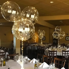  LED-es világító lufi szett – 10 db, átlátszó TA741157 party kellék