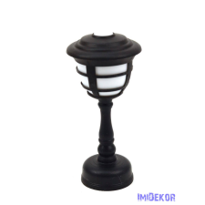 LED kandeláber kerek 16 cm - Fekete dekorációs kellék