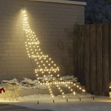  LED Karácsonyi Fenyő 168 LED-del Meleg fehér 511 cm Fém műfenyő