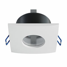 LED Labs Beépíthető spot lámpatest XANA, négyzet alakú, IP44, fix, fehér (GU10) világítás