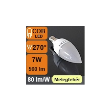 LED Labs E14 LED lámpa (7W/270°) Gyertya - meleg fehér izzó