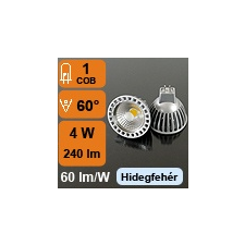 LED lámpa MR16-GU5.3 (4W/60°) Szpotlámpa - hideg fehér izzó