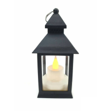  LED lámpás 14 cm magas Pagoda - Fekete dekorációs kellék