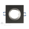 LED line ® downlight glass square black 90x26x10mm frosted GLIKKA