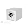 LED line ® tube surface spotlight square adjustable brushed silver CUBO